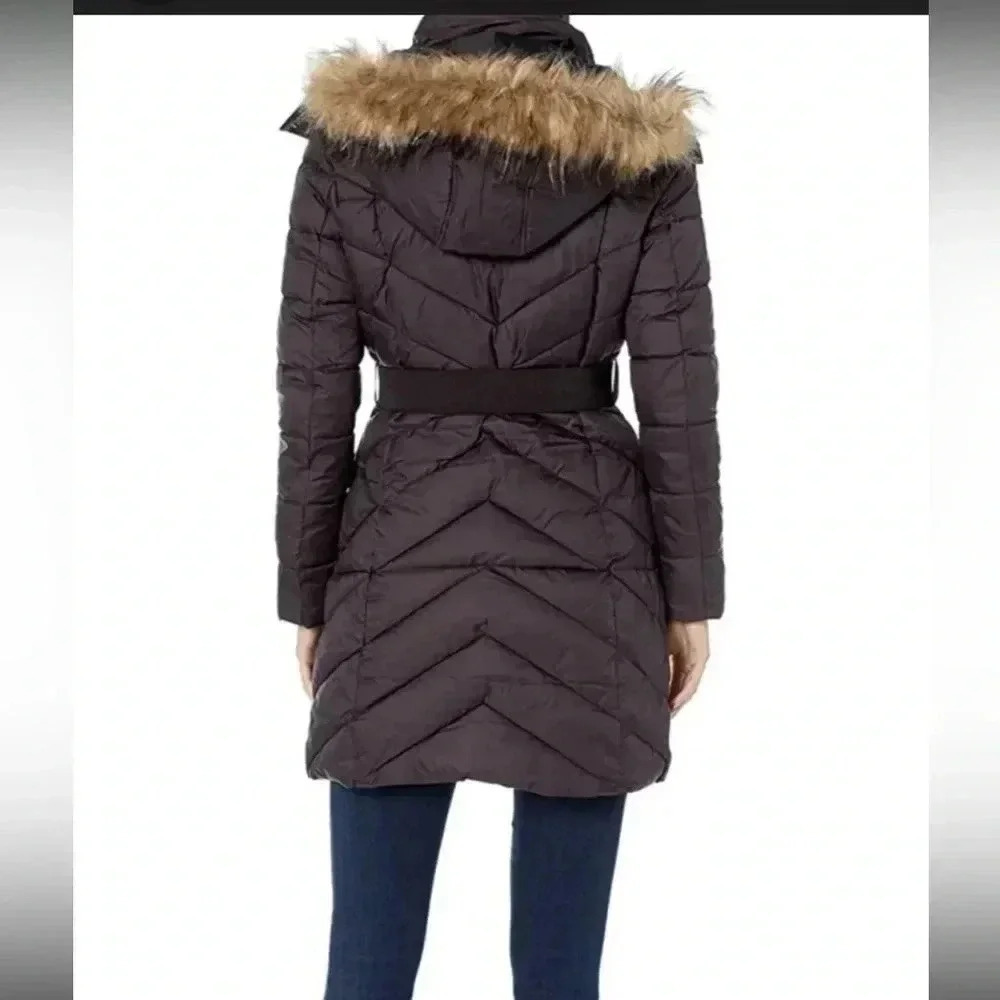 Nanette Lepore Women's Belted Puffer Coat - Size XS - Picture 2 of 7